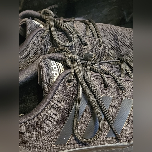 Adidas Black Women's Lace Up Sneakers, Size 10 - Picture 6 of 8